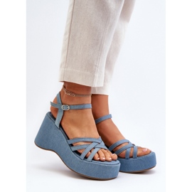 Sandały Model FF-20 Blue niebieskie 1