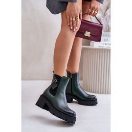 Botki Model Zazoo Dark Green czarne 1