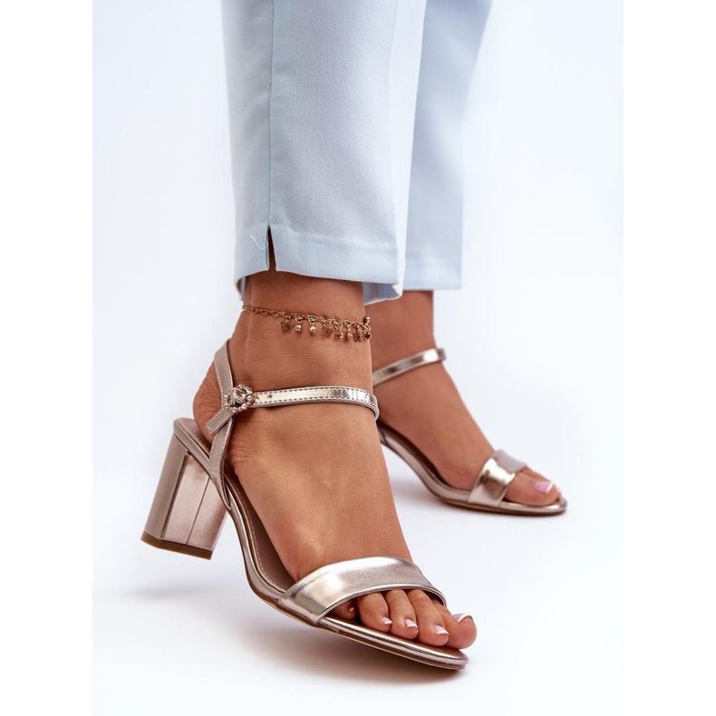 Sandały Złote/Szampan złoty 2