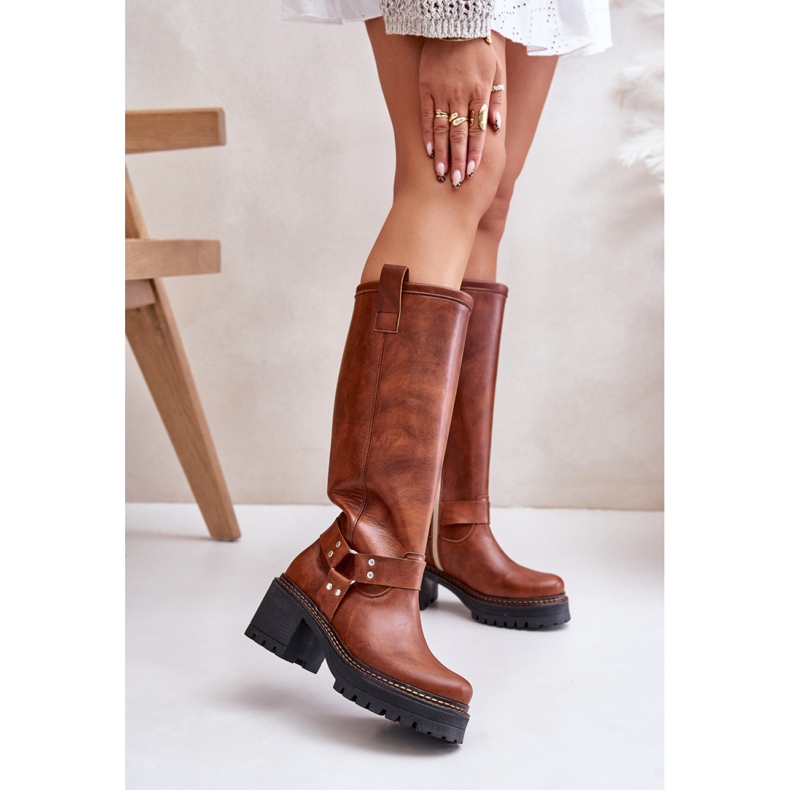 Kozaki Model Lewski Camel brązowe 1