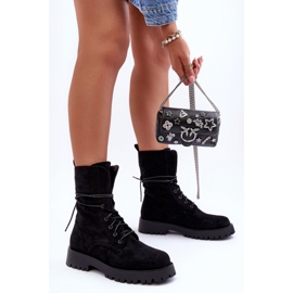 Workery Model Jence DE1051S Black Zamsz - Step in style czarne 2