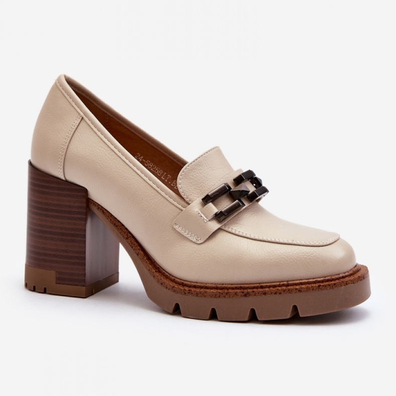 Czółenka Model Oradna 58258 Beige - Step in style beżowy 2