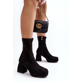 Botki Model Adelles HP-340 Black - Step in style czarne 1