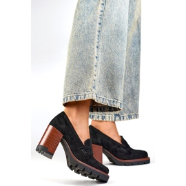 Czółenka Model 24-58105B Black czarne 1