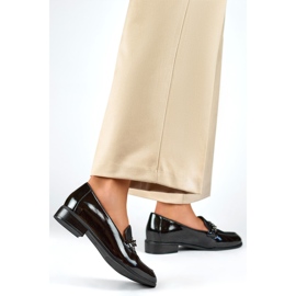 Półbuty Damskie z Łańcuszkiem 24-12309B czarne 1