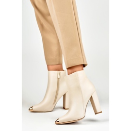 Botki Model MS2055BE Beige - PRIMO beżowy 2