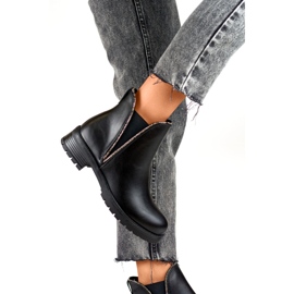 Sztyblety Botki Damskie Ocieplane RXJ-169B czarne 2