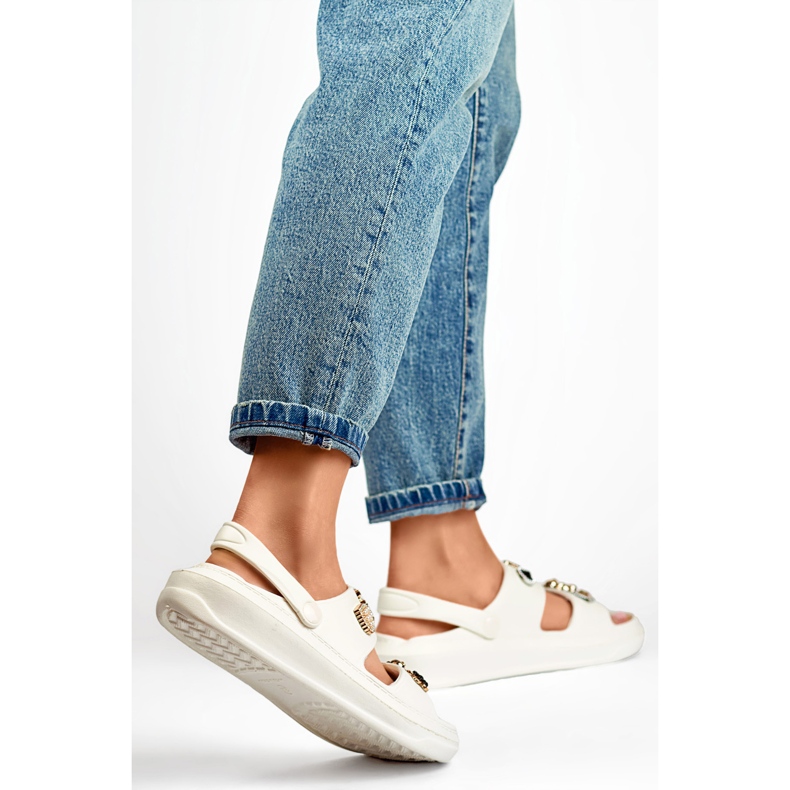 Sandały Damskie Zdobione JHC3071W białe 1
