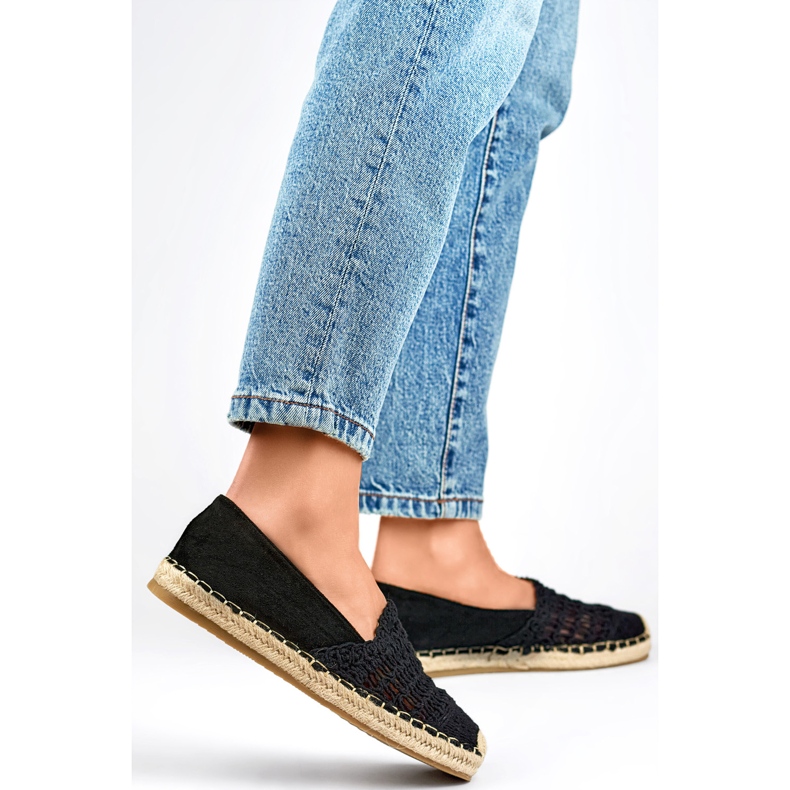 Przewiewne Espadryle Damskie 1494B czarne 1