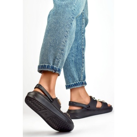 Sandały damskie z Ozdobami JHC3071B czarne 1