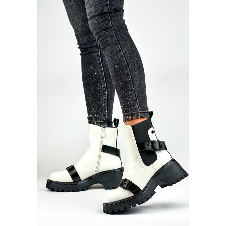 Workery Damskie GD-BHRX7381W białe 1