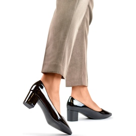 Czółenka Damskie Lakierowane CIC-312B czarne 1