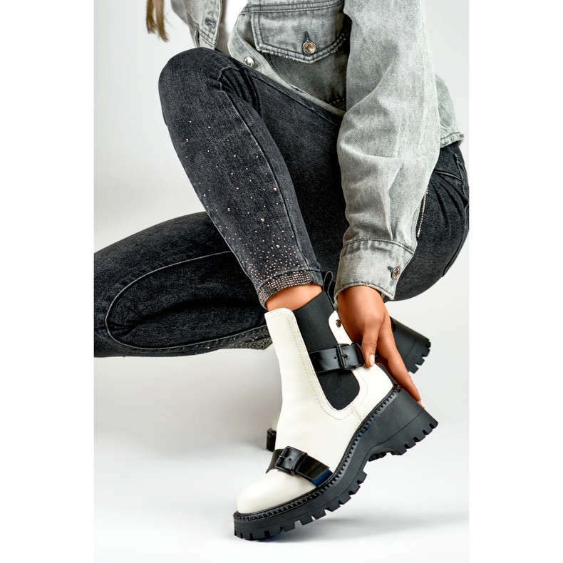 Workery Damskie GD-BHRX7381W białe 2