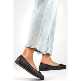 Baleriny Damskie z Kokardą GD-XR392A-B czarne 1