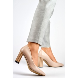 Czółenka Model GD-FL486A-D.BE Beige beżowy 1