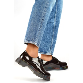 Półbuty Damskie Lakierowane GD-XF154B czarne 1