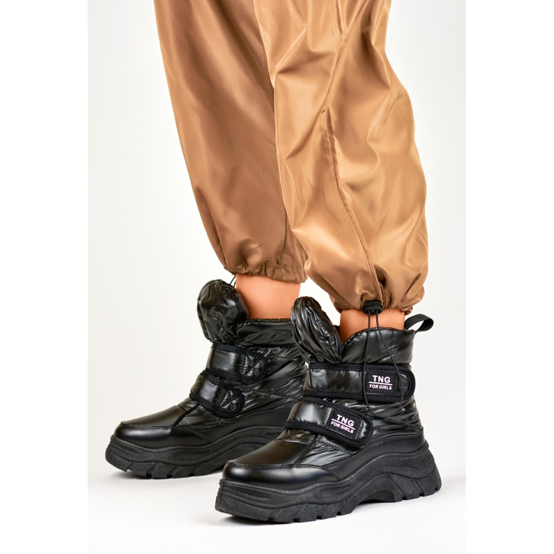 Śniegowce Model 22-PY16062B Black - PRIMO czarne 1