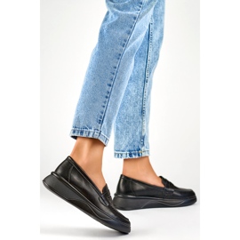 Czarne Mokasyny Damskie 25-7937B 1