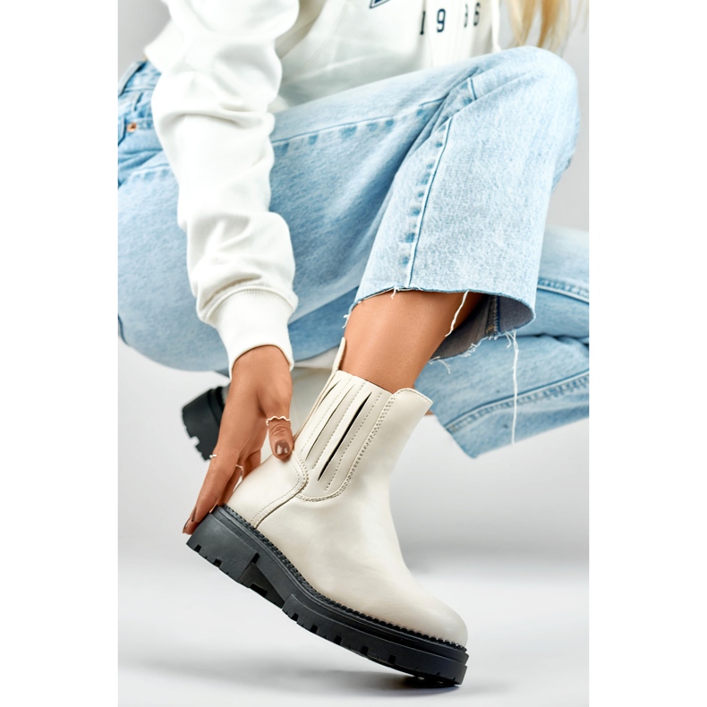 Workery Model Dany 250041BE-PU Light Beige - PRIMO beżowy 1