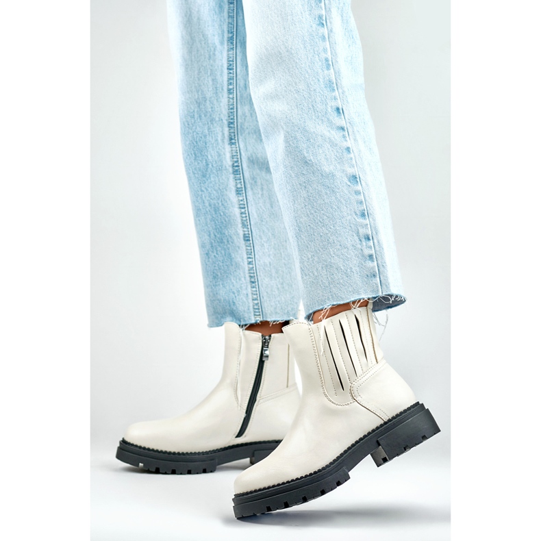 Workery Model Dany 250041BE-PU Light Beige - PRIMO beżowy 2