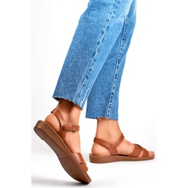 Sandały Damskie PS10TA brązowe 1