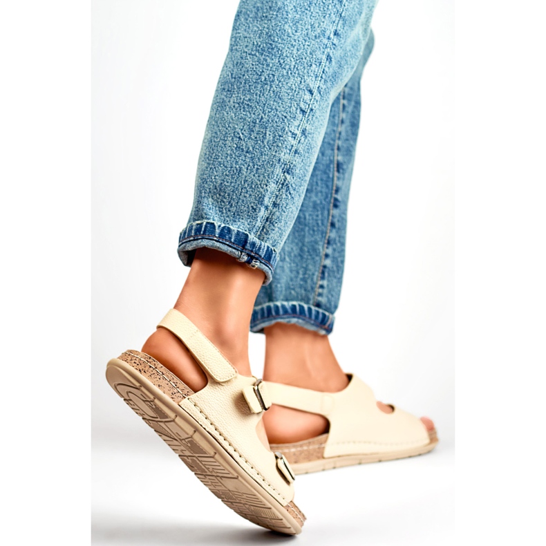 Sandały Model G3180-7BE Beige - PRIMO beżowy 2