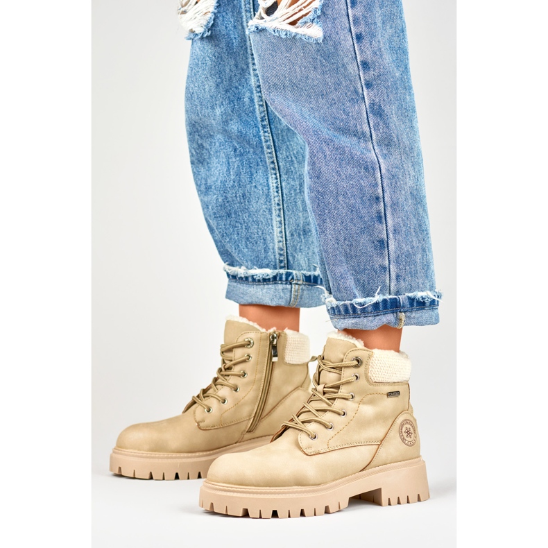 Trapery Damskie Ocieplane GD-TL53BE beżowy 1