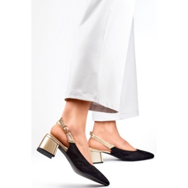 Czółenka Model GD-FL495B Black - PRIMO czarne 2