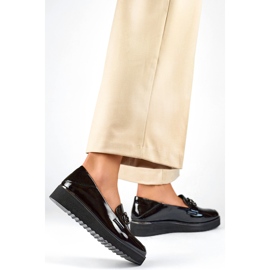 Półbuty Lakierowane Damskie 24-58284B czarne 1