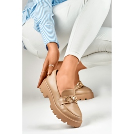 Półbuty Damskie z Ozdobą B2733KH brązowe 1