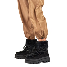 Śniegowce Model XH9370-1-B Black - PRIMO czarne 1