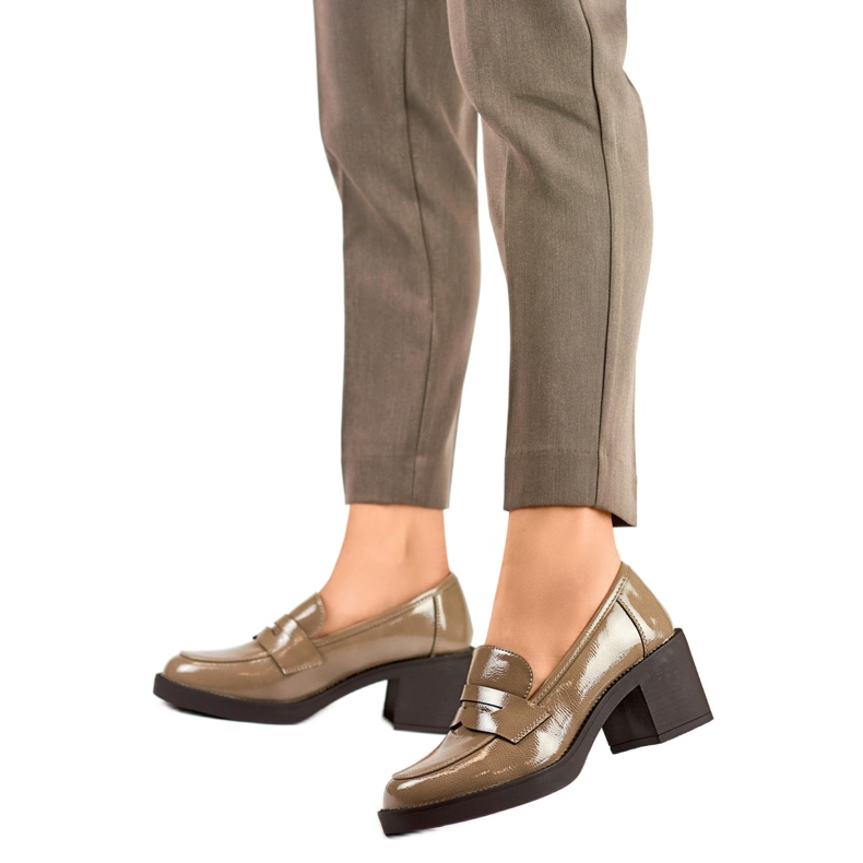 Czółenka Model YL105KH Brown - PRIMO brązowe 1