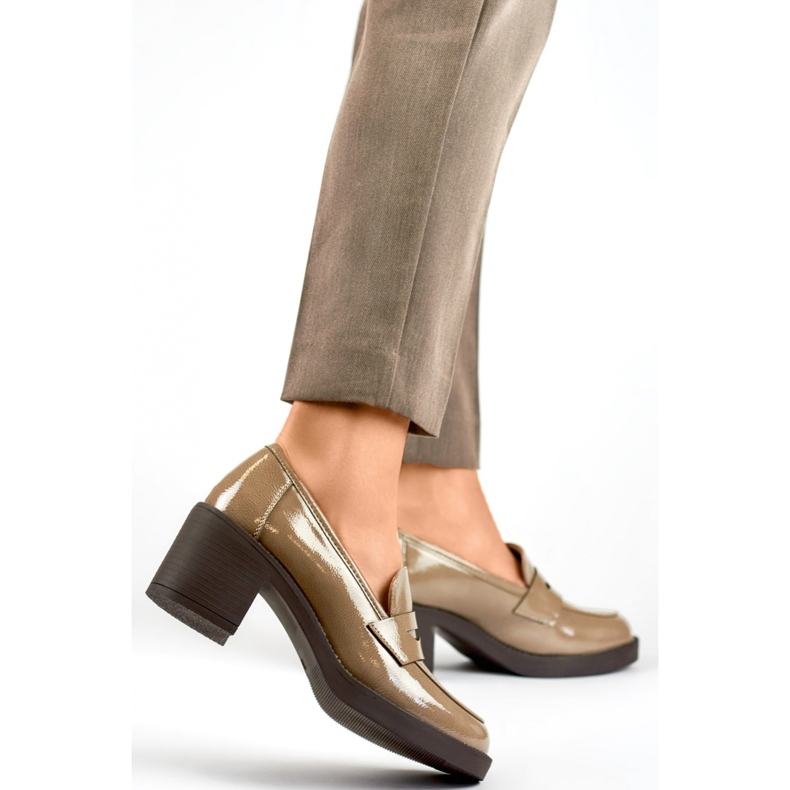 Czółenka Model YL105KH Brown - PRIMO brązowe 2