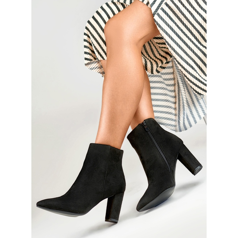 Botki Model DF3707B Black Zamsz - PRIMO beżowy 1