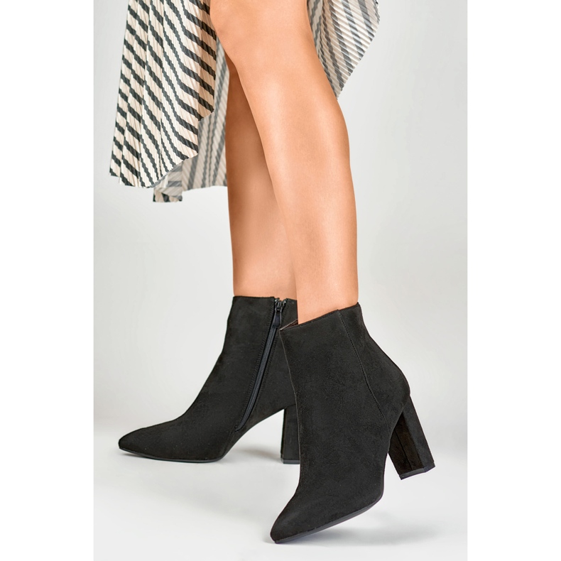 Botki Model DF3707B Black Zamsz - PRIMO beżowy 2