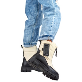 Śniegowce Model H-07BE Beige/Black - PRIMO beżowy 1