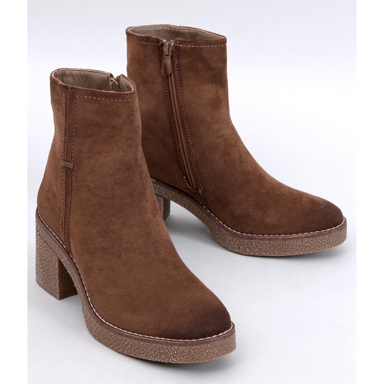 Botki na stabilnym obcasie Filly Green brązowe 1