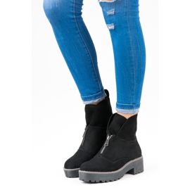 Vices Botki zapinane na suwak czarne 1