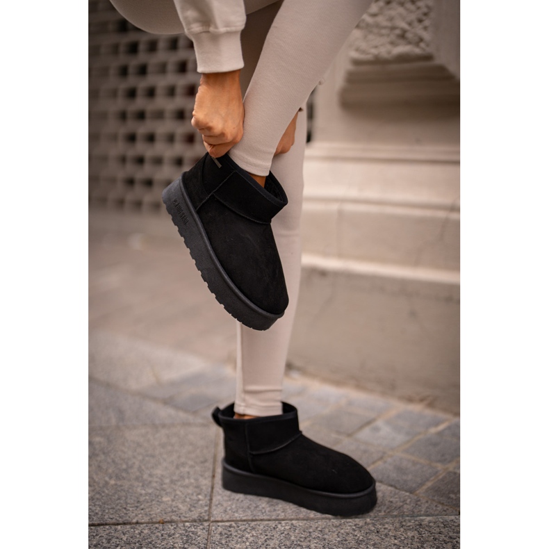 Niskie Śniegowce Na Platformie Big Star OO274A099 Czarne 2