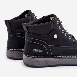 Sznurowane Botki Męskie Big Star OO174559 Hi-Poly System Czarne 2