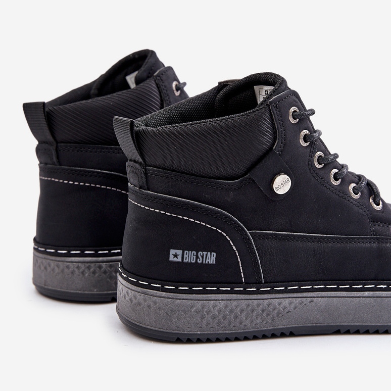 Sznurowane Botki Męskie Big Star OO174559 Hi-Poly System Czarne 2
