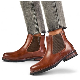 Botki damskie ocieplane sztyblety brązowe GD-WL71C 1