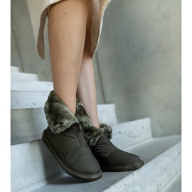 Zielone ocieplane śniegowce z kołnierzem Edidda 2