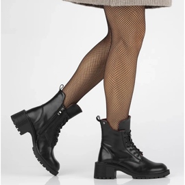 Skórzane botki na obcasie Filippo DBT6501/24 Bk czarne 1