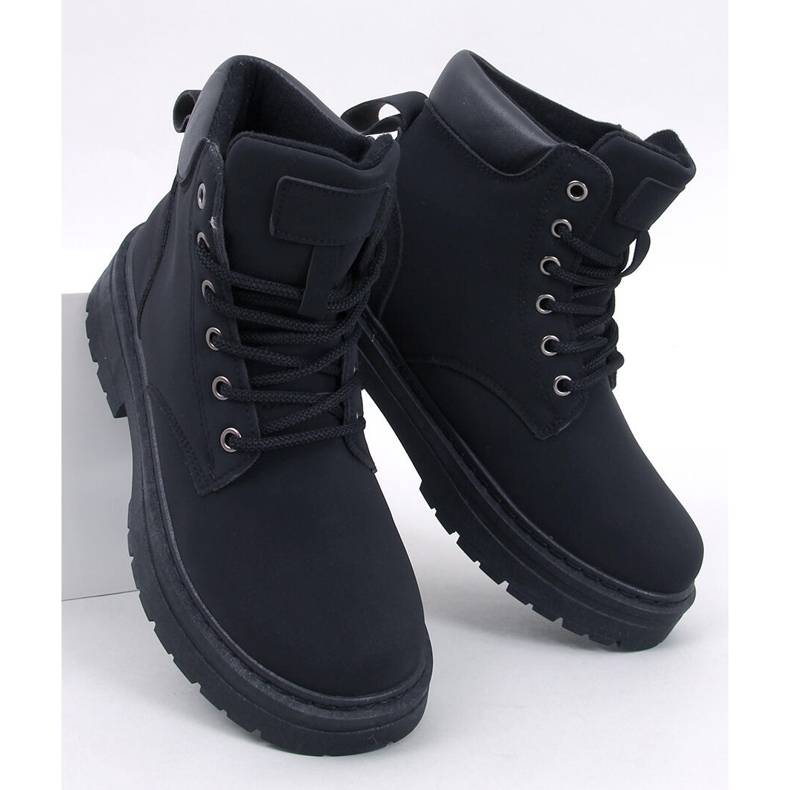 Traperki damskie timberki Kellers Black czarne 1