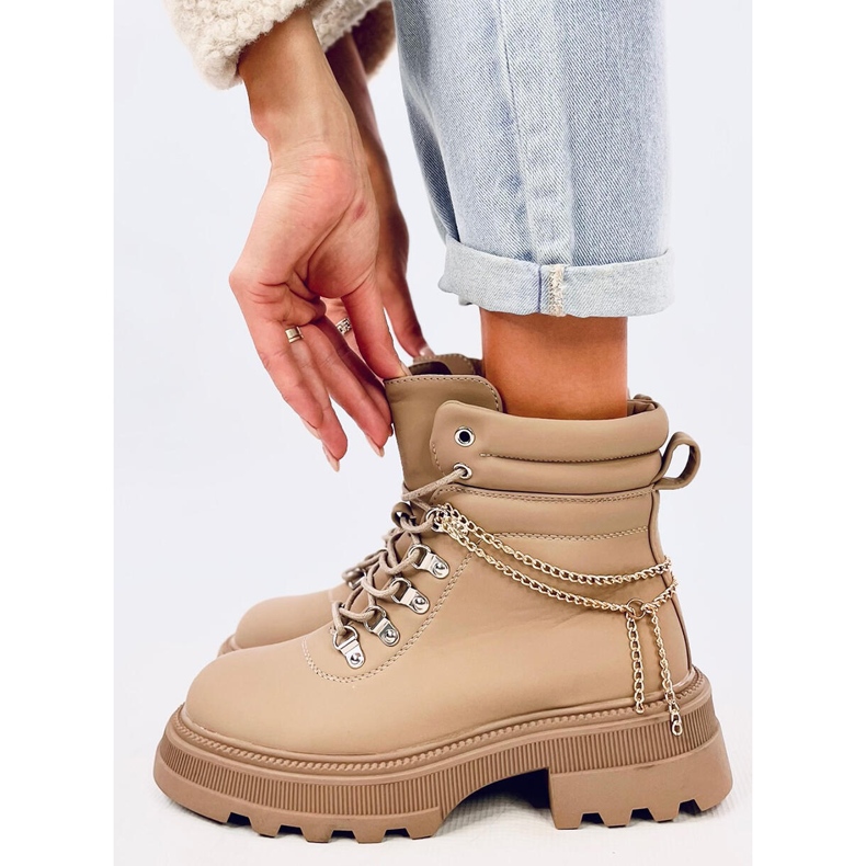 Botki traperki Hudson Apricot beżowy 2