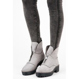 Vices Botki zapinane na suwak szare 1