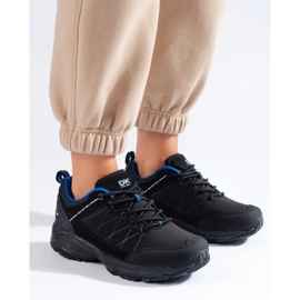 Buty trekkingowe damskie DK Waterproof czarno niebieskie czarne 2