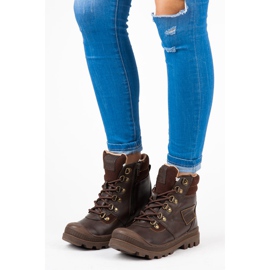 Arrigo Bello Trapery z kożuszkiem brązowe 2