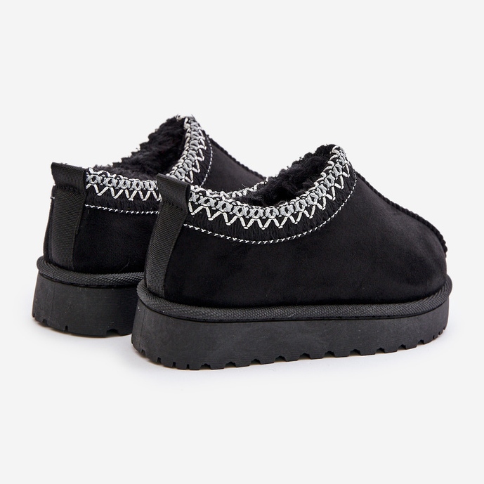 Śniegowce Botki Dziecięce Na Platformie Ocieplane Futerkiem Czarne Vilabria 2